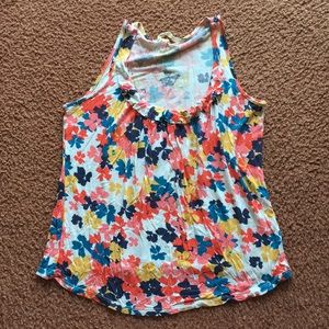 Multi-Colored flowered tank top